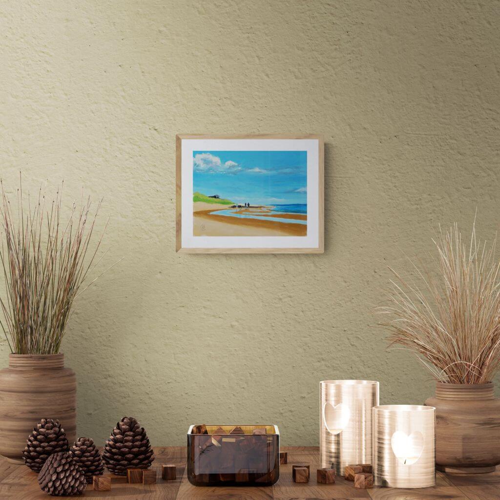 Embleton Beach 2, small original seascape - Rhia Janta - Cooper Fine Art