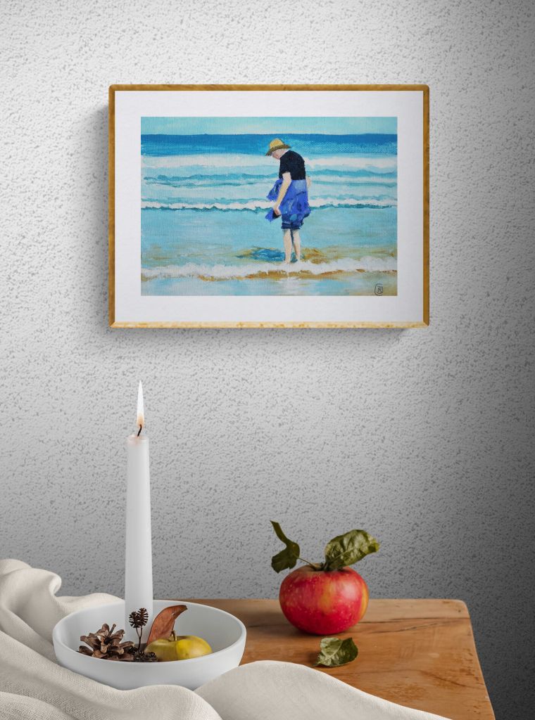 Embleton Beach 4—Shell Hunter - Rhia Janta - Cooper Fine Art