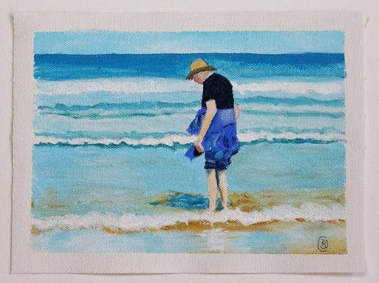 Embleton Beach 4—Shell Hunter - Rhia Janta - Cooper Fine Art