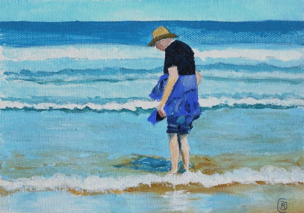 Embleton Beach 4—Shell Hunter - Rhia Janta - Cooper Fine Art
