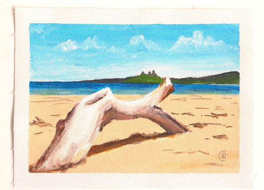 Embleton Beach 5 - Driftwood - Rhia Janta - Cooper Fine Art