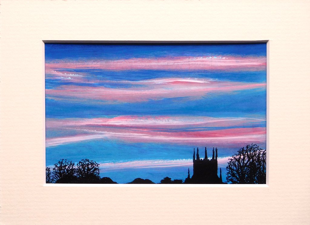 Evening Sky Above All Saints, Pontefract - Rhia Janta - Cooper Fine Art