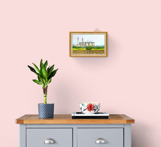 Historic View of the Demolished Ferrybridge Power Station by Pontefract - Rhia Janta - Cooper Fine Art