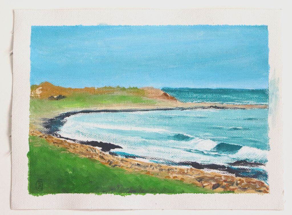 Sketch of Embleton Beach 7, Northumberland - Rhia Janta - Cooper Fine Art