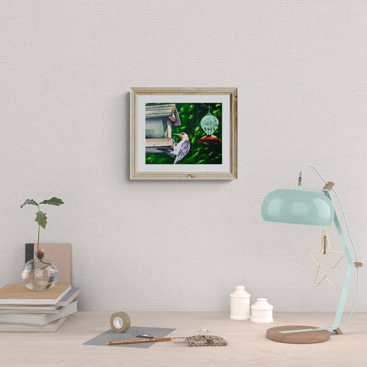 Acrylic Woodpecker Painting - Rhia Janta-Cooper Fine Art