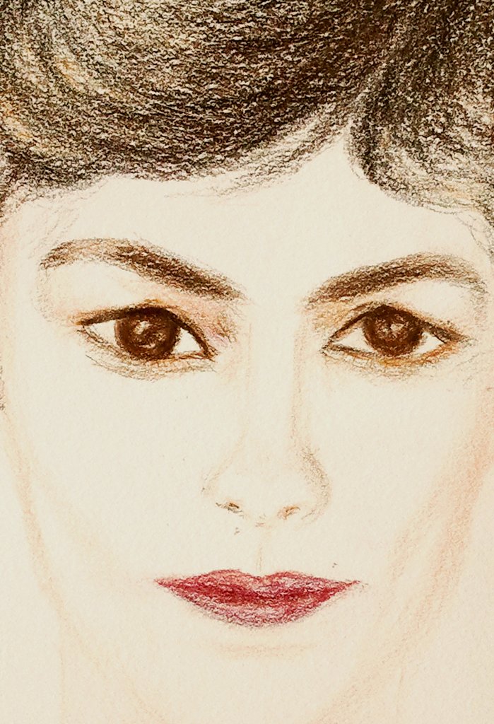 Beautiful Face, A Portrait of Audrey Tautou - Rhia Janta-Cooper Fine Art