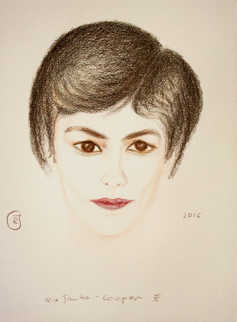 Beautiful Face, A Portrait of Audrey Tautou - Rhia Janta-Cooper Fine Art