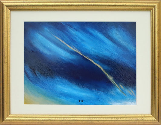 Blue Power - original abstraction - Rhia Janta-Cooper Fine Art