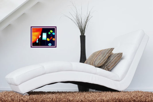 Bubbles II, original abstract painting - Rhia Janta-Cooper Fine Art