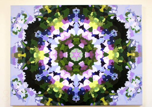 Fantasy in Lavender: Psychedelic Kaleidoscope - Rhia Janta-Cooper Fine Art
