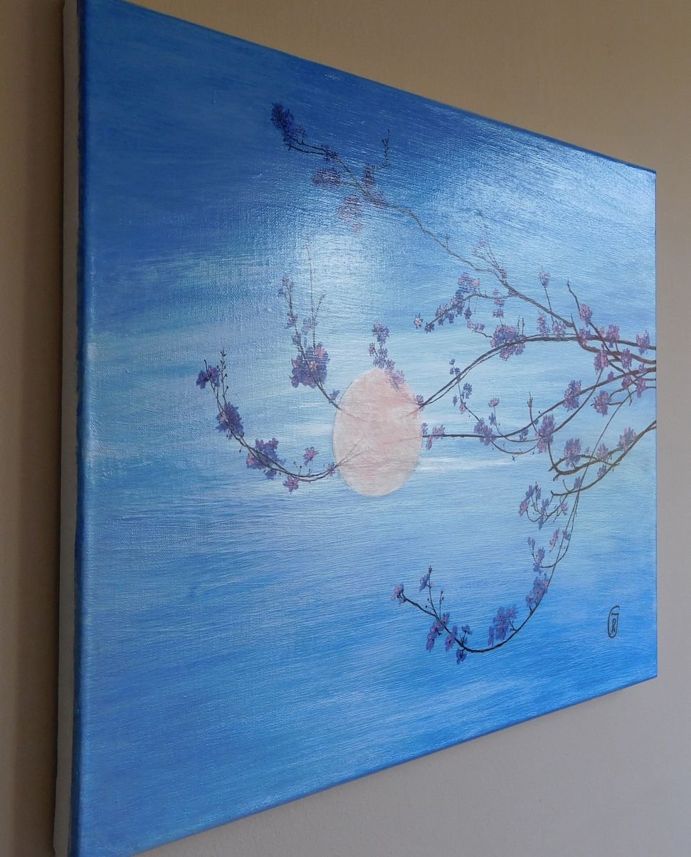 Flores de Luna, original acrylic painting - Rhia Janta-Cooper Fine Art