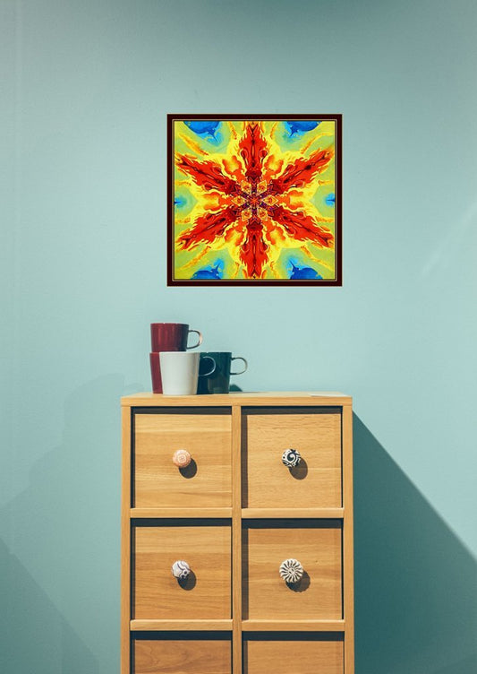 Global Warming - Abstract Painting in Radial Symmetry - Rhia Janta-Cooper Fine Art