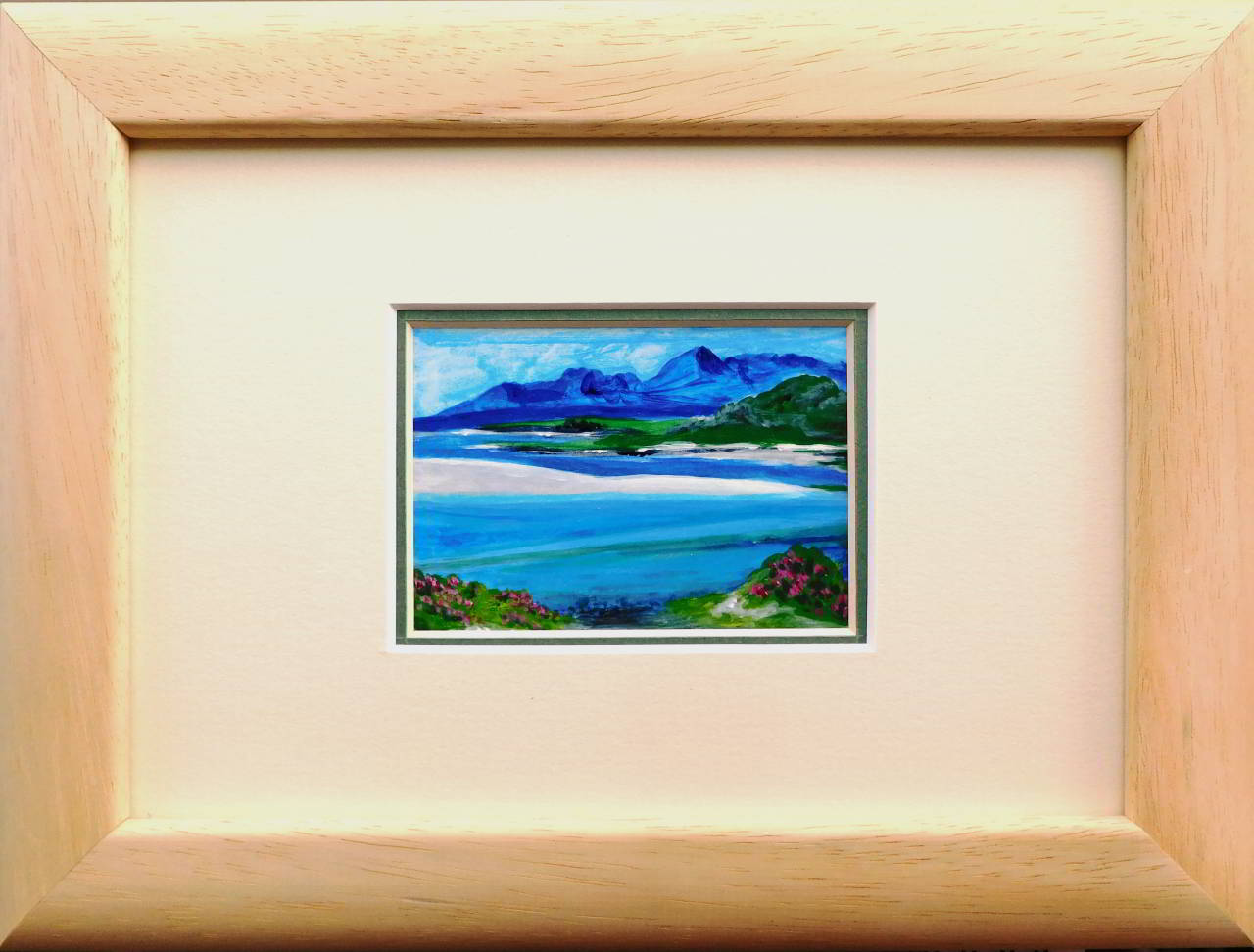 Miniature Painting of the Isle of Skye Landscape - Rhia Janta-Cooper Fine Art