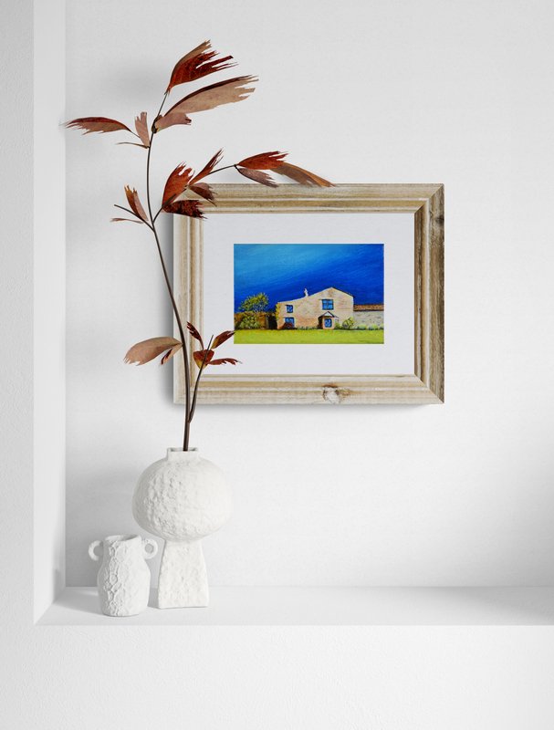 My North Yorkshire Cottage, a small painting - Rhia Janta-Cooper Fine Art