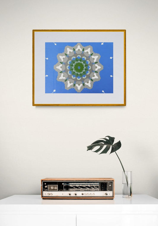 Rainbow Kaleidoscope, Abstract Geometric Painting, Original - Rhia Janta-Cooper Fine Art