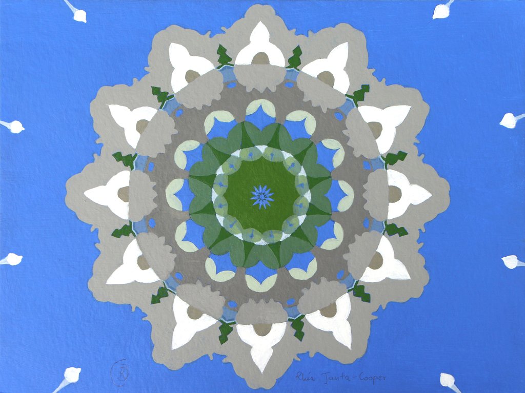 Rainbow Kaleidoscope, Abstract Geometric Painting, Original - Rhia Janta-Cooper Fine Art