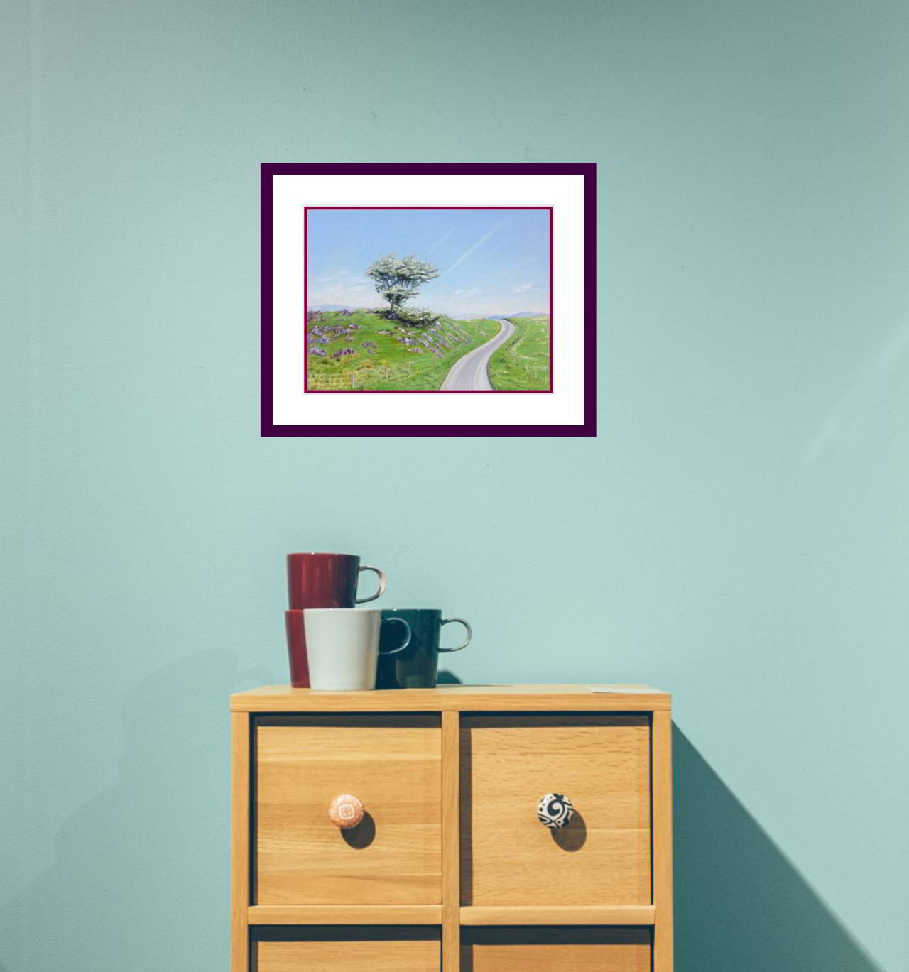 Scottish Landscape With a Tree Growing on Stones - Rhia Janta-Cooper Fine Art