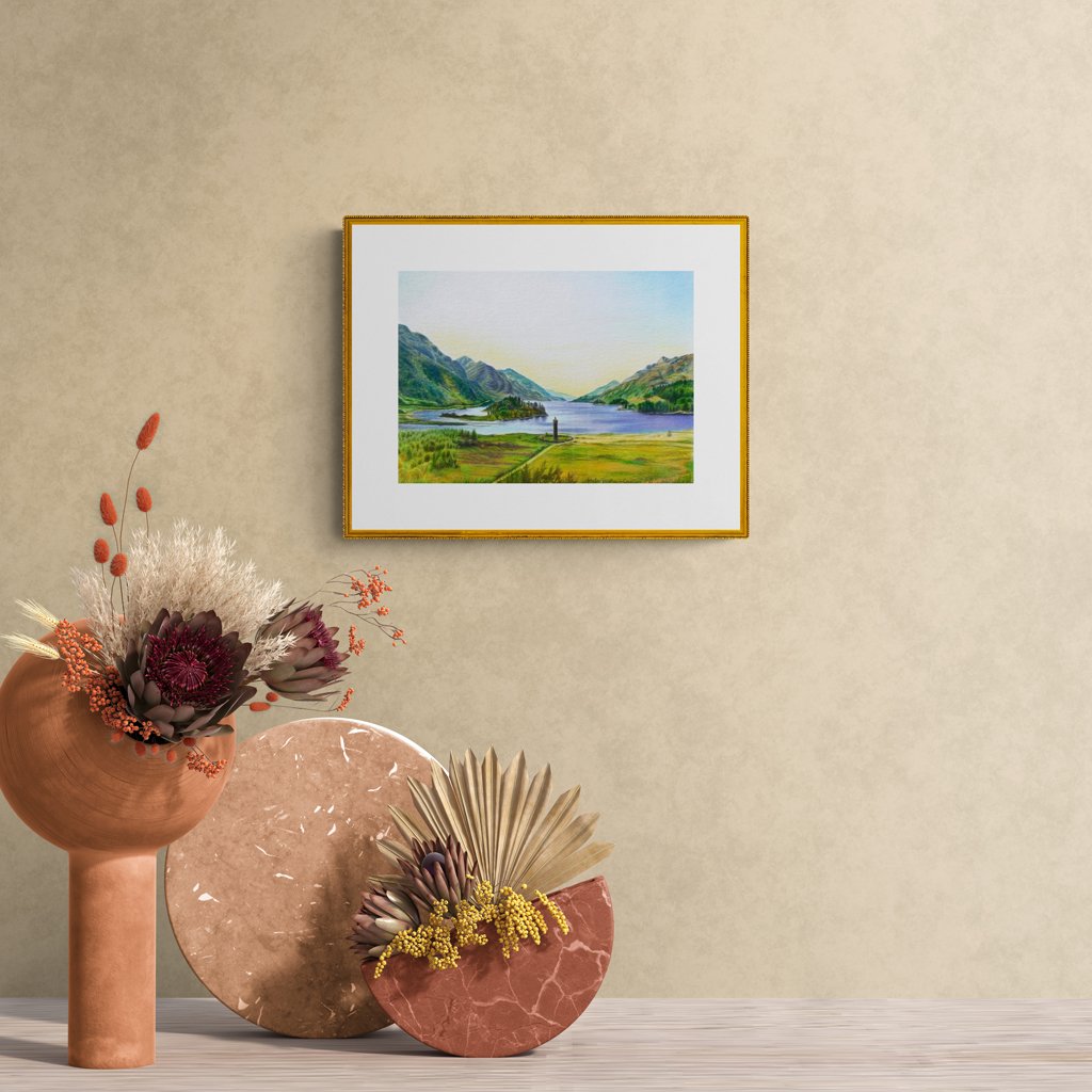 Scottish Scenery, Glenfinnan, Highlands - drawing - Rhia Janta-Cooper Fine Art