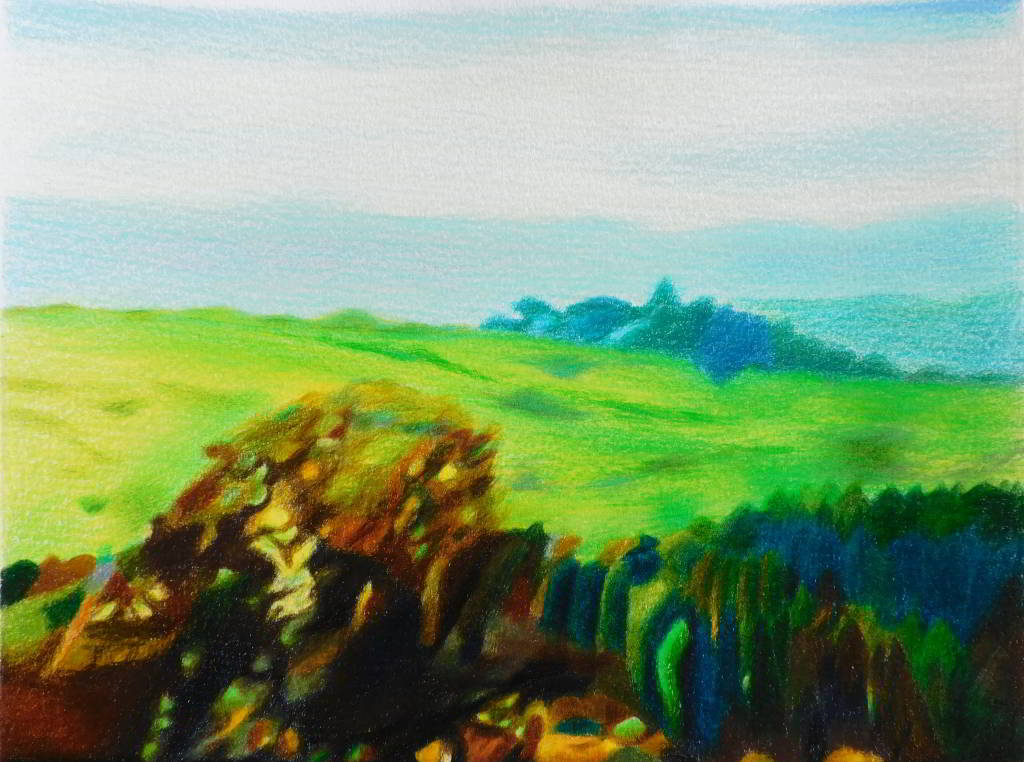 Slow Imagined Landscape - drawing - Rhia Janta-Cooper Fine Art