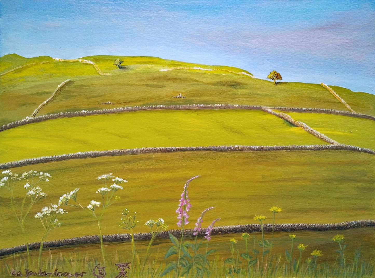 Sweadale's Wildflowers Meadow Painting - Rhia Janta-Cooper Fine Art