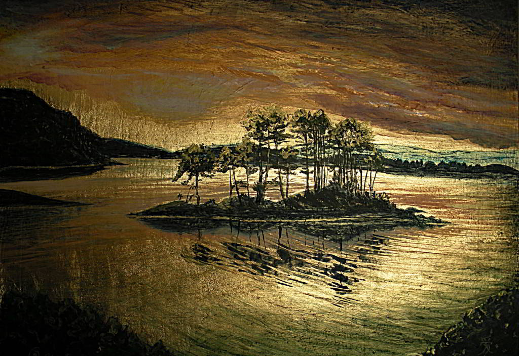 The First Light of the Day an acrylic painting - Rhia Janta-Cooper Fine Art
