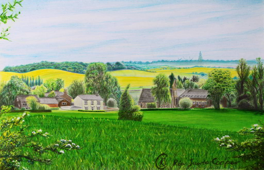 View at Carleton from Rookeries, original work of art - Rhia Janta-Cooper Fine Art