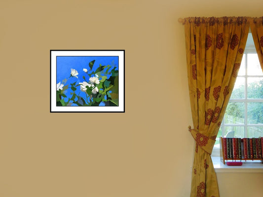 White Roses of York, acrylic painting - Rhia Janta-Cooper Fine Art