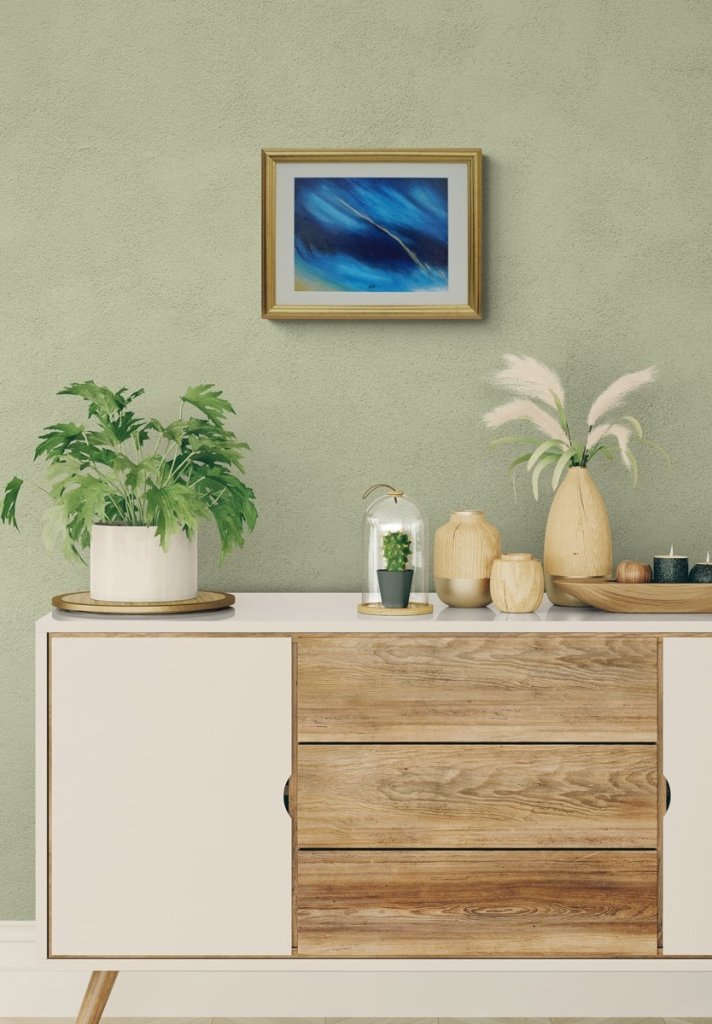Blue Power - original abstraction - Rhia Janta - Cooper Fine Art