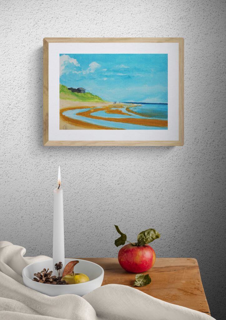 Embleton Beach 1, tiny canvas - Rhia Janta - Cooper Fine Art