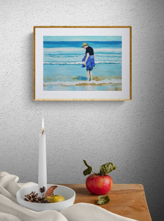 Embleton Beach 4—Shell Hunter - Rhia Janta - Cooper Fine Art