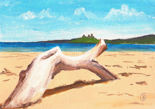 Embleton Beach 5 - Driftwood - Rhia Janta - Cooper Fine Art