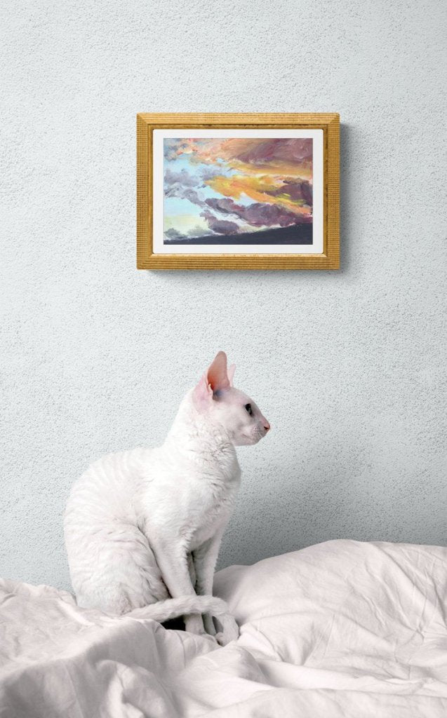 Evening Skye - original acrylic small artwork - Rhia Janta-Cooper Fine Art