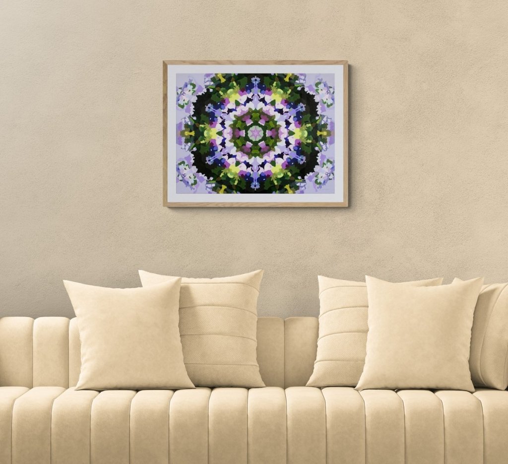 Fantasy in Lavender: Psychedelic Kaleidoscope - Rhia Janta - Cooper Fine Art