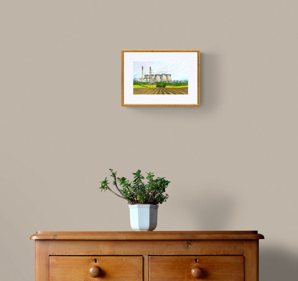 Historic View of the Demolished Ferrybridge Power Station by Pontefract - Rhia Janta - Cooper Fine Art