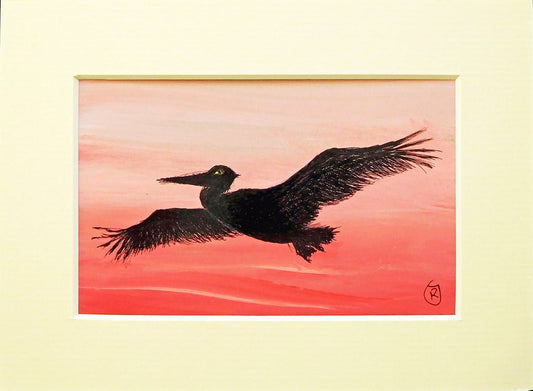 Pelican Painting, bird art nature - Rhia Janta-Cooper Fine Art