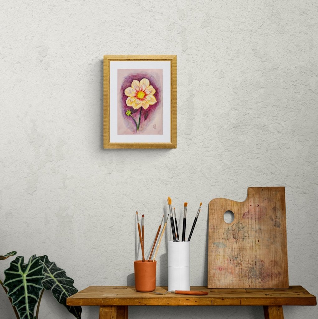 Peony, detailed flower study - Rhia Janta - Cooper Fine Art
