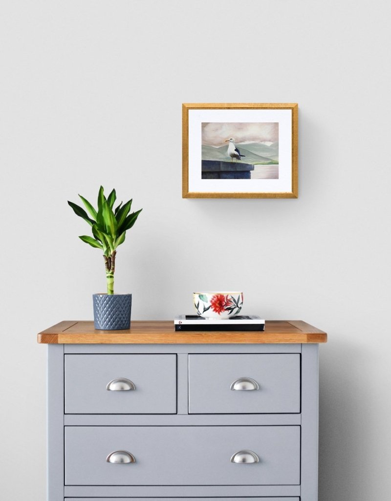 Skye Aileana Seagull - a bird portrait - Rhia Janta - Cooper Fine Art