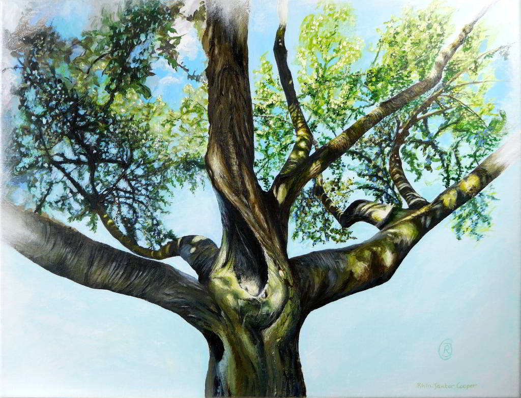 Cherry Tree Painting Acrylic on Canvas - Rhia Janta-Cooper Fine Art