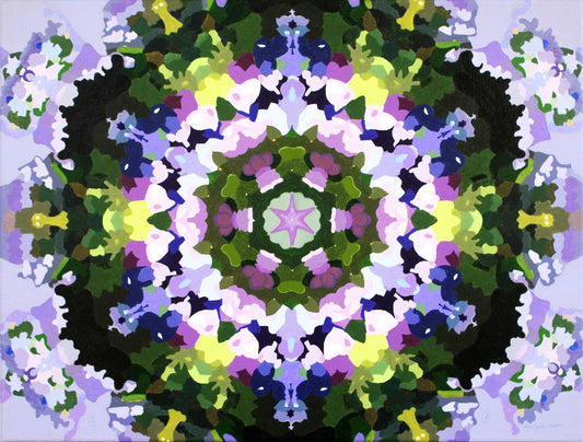 Fantasy in Lavender: Psychedelic Kaleidoscope - Rhia Janta-Cooper Fine Art