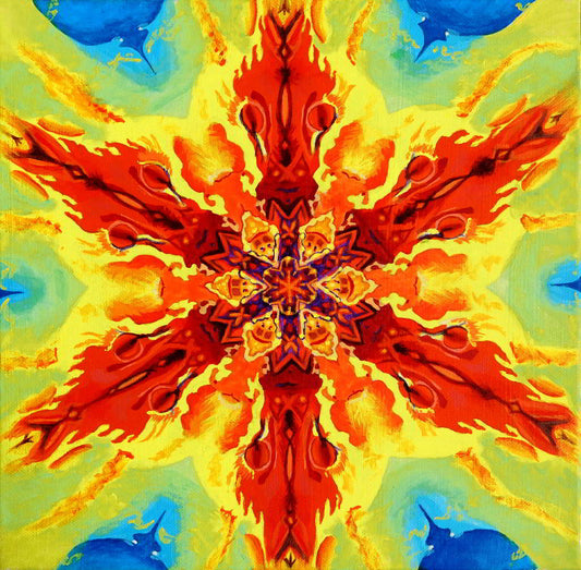 Global Warming - Abstract Painting in Radial Symmetry - Rhia Janta-Cooper Fine Art