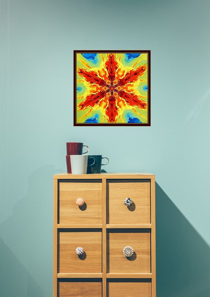 Global Warming - Abstract Painting in Radial Symmetry - Rhia Janta-Cooper Fine Art