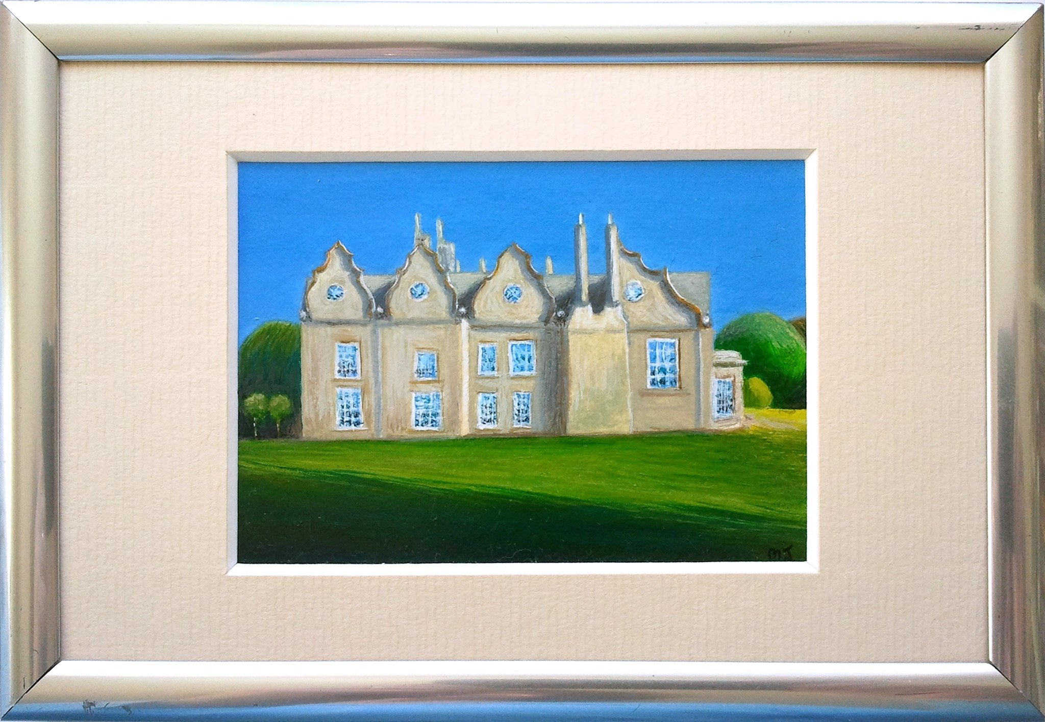 Miniature Painting of Norton Conyers House - Rhia Janta-Cooper Fine Art