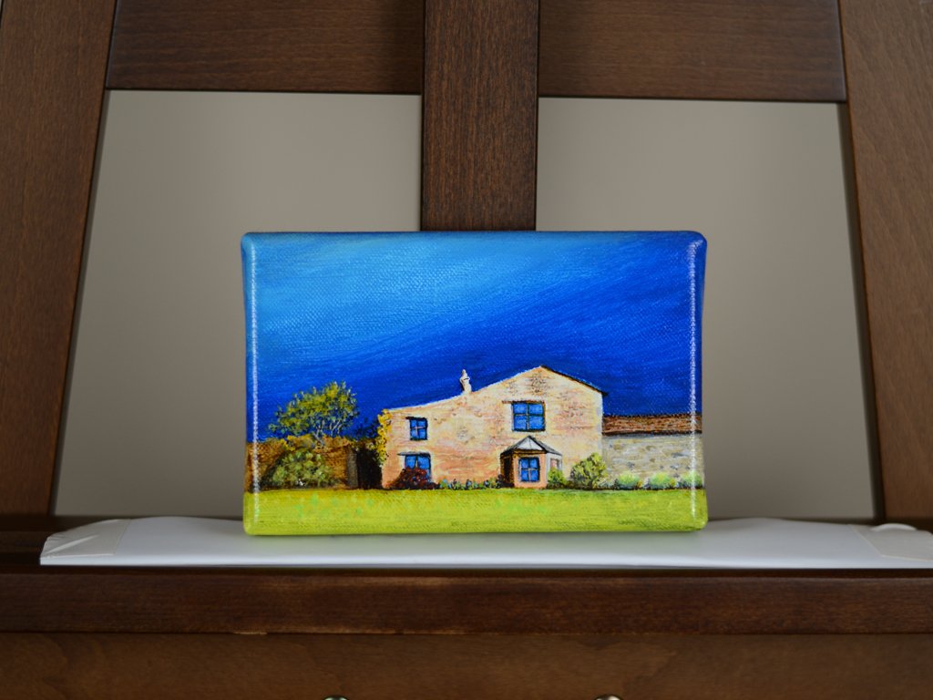 My North Yorkshire Cottage, a small painting - Rhia Janta-Cooper Fine Art