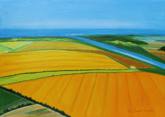 Summer Landscape - Yellow Fields - Rhia Janta-Cooper Fine Art