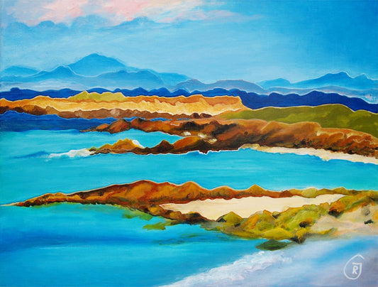 The Beauty Of The Isle Of Skye, an original abstraction - Rhia Janta-Cooper Fine Art